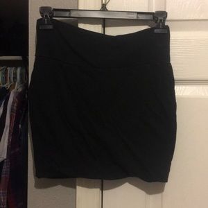 Stretchy black pencil skirt